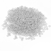 Kółeczka Ogniwka Pojedyncze Otwarte Mosiądz 4x0.8mm Kolor: Srebrny około 550szt/25g (14WB7174)
