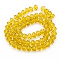 Koraliki Szklane Sztuczny Kryształ Fasetowany 8x6mm 72szt/42cm/sznur (5WB3315)