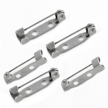 Baza do Broszki, Szpilka, do Rękodzieła i Biżuterii, Stal Nierdzewna, 2 otwory, 25-26x5x6mm, Pin 0.8mm, 5szt (13WB12769)