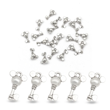 Zawieszka Wisiorek Klucz Metalowy, Antyczne Srebro, 19x11x6mm, Otwór 2mm, 20szt (Q6WB206)