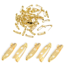 Baza do Broszki, Szpilka, Żelazo, Kolor: Złoty, 5x20x5mm, 50szt (Q5WB1622)
