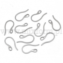 Bigle Hak, do Rękodzieła i Biżuterii, Stal Nierdzewna, Baza Kolczyka, z Pętlą, 22x11.5x1mm, 10szt (13WB20973)