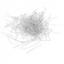 Szpilki Goździki Mosiądz 50x0.75mm Kolor: Srebrny okolo 230szt/50g (13WB12458)