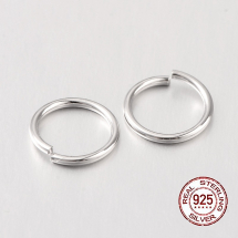 Срібло 925 Родовані Кільця Сполучні Одинарні Відкриті, 8х0.8мм, (13WB21530)