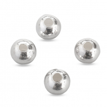 Srebro 925 Koraliki Okrągłe, 4x4mm, Otwór 1mm, 4szt (13WB21208)