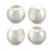 Srebro 925 Koraliki Okrągłe, 4x3.5mm, Otwór 1.5mm, 4szt (13WB21210)