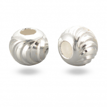 Srebro 925 Koraliki Okrągłe do Rękodzieła i Biżuterii, 5x4.5mm, otwór 2mm, 2szt (13WB21398)