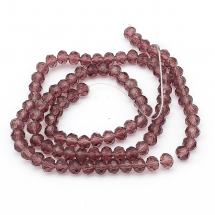 Koraliki Szklane Sztuczny Kryształ Fasetowany 6x4mm 92szt/36cm/sznur (5WB3323)