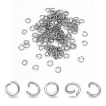 Kółeczka Ogniwka Pojedyncze Otwarte, do Rękodzieła i Biżuterii, Stal Nierdzewna, Stal, 6x1mm, 1000szt (13WB23348)