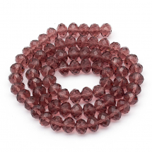 Koraliki Szklane Sztuczny Kryształ Fasetowany 10x7mm 72szt/50cm/sznur (5WB3325)