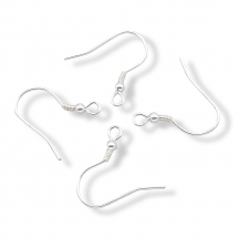 Srebro 925 Bigle Otwarte, Baza do Kolczyków, 17x19mm, Pin 0.6mm, Otwór 1.5mm, 2 pary (13WB21160)