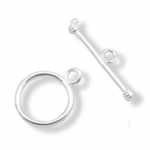 Srebro 925, Zapięcie Toggle, 16x12mm, Patyk: 21x6mm, Otwór 2mm, 1szt (13WB17702)