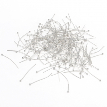 Szpilki z Kulką, Mosiądz, Srebrny, 18x0.5mm, Kulka 2mm, 100 szt (13WB17712)