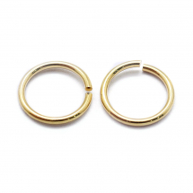 Srebro 925 Kółeczka Ogniwka Otwarte, Pozłacane 18K, 6x0.7mm, 2szt (13WB24010)