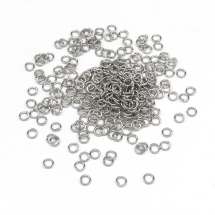 Кільця Одинарні Відкриті Сполучні Залізні, Платина, 4х0.7мм, близько 1200шт/50г, (Q6WB599)
