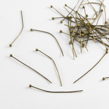 Szpilki z Kulką Mosiądz 30x0.5mm Kolor: Bronze 100szt (2WB18859)