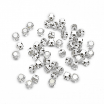 Dżety do Przyszycia do Rękodzieła i Biżuterii, Szkło i Mosiądz, Klasa A, Kolor Kryształ, 3-3.2x3-3.2mm, 50szt (14WB5939)