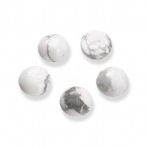 Кабошони Натуральний Говліт Напівкруглі, 8х4мм, (13WB22377)