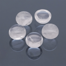 Кабошони Натуральний Гірський Кришталь Круглі Плоскі, Безбарвний, 8x3~4мм, (13WB22508)