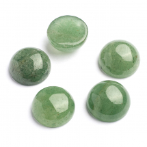 Кабошони Натуральний Зелений Авантюрин Напівкруглі, 12x5~6мм, (13WB22514)