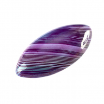 Кабошони Натуральний Бразильський Агат, Кінський Око, Пофарбовані, Колір: Темно-фіолетовий, Розмір: 38-40x19-20x6-7мм (13WB22530)