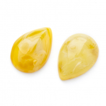 Кабошони Натуральний Смугастий Агат, Пофарбовані, Крапля, Колір: Світлий Хакі, Розмір: 25x18x6-7мм (13WB22538)