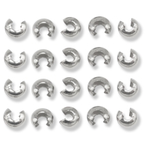 Намистини Обтискні Нержавіюча Сталь Кришки Кримпів, Оболонки для Затискних Намистин Стопперів, 5мм, (13WB22560)