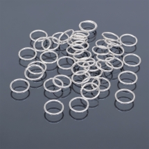 Kółeczka Ogniwka Pojedynczy Otwarte Żelazo 14x1.5mm Kolor: Srebrny około 90szt/50g (13WB22591)