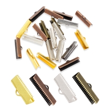 Końcówki Zaciskowe do Taśm, Żelazne do Rękodzieła i Biżuterii, Mix, 8x25mm, 20szt (14WB6599)