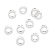 Srebro 925 Kółeczka Ogniwka Pojedyncze, Otwarte, do Rękodzieła i Biżuterii, 4x0.5mm, 10 szt (13WB26100)