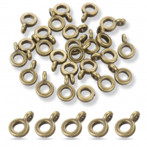 Бейл Рондель, Біжутерний сплав Тибетський Стиль,  Бронза,  6.5х2мм, Внутрішній Діаметр: 3мм, Отвір 2мм, (13WB26946)