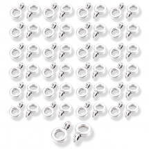 Бейл Рондель, Біжутерний сплав Тибетський Стиль, Античне Срібло, 6.5х2мм, Внутрішній Діаметр 3мм, Отвір 2мм, (13WB26947)