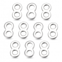 Розділювачі Нескінченність Плоскі Нержавіюча Сталь, 11х6х1.1мм, Отвір 2,7мм, (13WB26955)