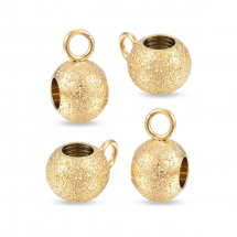 Krawatka Zawieszka Rondel Teksturowany, Stal Nierdzewna, Złoto, 9x6x4.5mm 4szt (13WB26960)