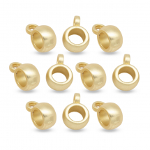 Бейл Круглий зі Сплаву Матовий, Стиль Тибету, для Кулонів і Підвісок, Позолота 18К, 9х6х4мм, Отвір 1.5мм, (13WB26979)