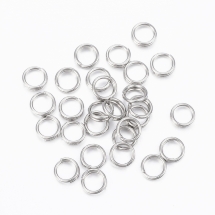 Kółeczka Ogniwka Podwójne, Stal Nierdzewna, 7x1mm, średnica wewnętrzna 6mm, 1000szt (13WB26984)