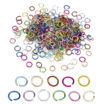 Kółeczka Ogniwka Pojedyncze Otwarte Aluminium 8x1mm Mix około 340szt/20g (13WB26995)