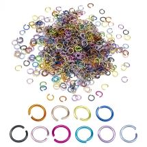 Kółeczka Ogniwka Pojedyncze Otwarte Aluminium 6x0.8mm Mix około 820szt/20g (13WB26996)