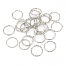 Kółeczka Ogniwka Pojedyncze Otwarte, Żelazne, Platyna, 17x1mm, Średnica wewnętrzna 15mm, 25szt (13WB27008)