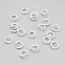 Кільця Одинарні, Залізо, Колір: Білий, Розмір: 8~8.5x1.2мм, Внутрішній Діаметр 5~6мм, (13WB27010)