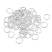 Kółeczka Ogniwka Pojedyncze Otwarte Żelazo Teksturowany Kolor: Srebrny 7.5x1mm około 120szt/20g (13WB27017)
