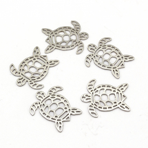 Connector Ażurowy, Stal Nierdzewna, Żółw, 24x21x1mm, 5szt (13WB27118)