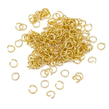 Кільця Одинарні, Нержавіюча Сталь, З’єднувальні, Позолота 18К, 3х0.4мм, Внутрішній Діаметр 2.2мм, (13WB27035)