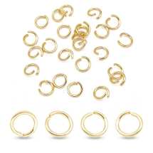 Kółeczka Ogniwka Pojedyncze Otwarte, do Rękodzieła i Biżuterii, Stal Nierdzewna, Pozłacane 24K, 8mm, 25szt (13WB27046)