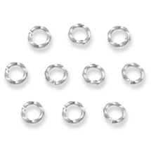 Kółeczka Ogniwka Pojedyncze Skręcane Otwarte Stal Nierdzewna 6x1mm Kolor: Stal 10szt (13WB27067)