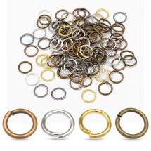 Kółeczka Ogniwka Pojedyncze Otwarte Mosiądz Mix 7x1mm około 190szt/25g (13WB27085)