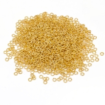 Kółeczka Ogniwka Pojedyncze Otwarte Mosiądz 3x0.6mm Kolor: Złoty okolo 1075szt/25g (13WB27088)