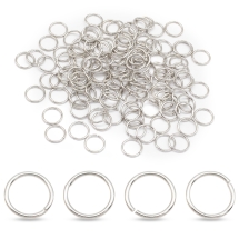 Kółeczka Ogniwka Pojedyncze Otwarte Mosiądz Gładkie Krawędzie Platyna 10x1mm około 125szt/25g (13WB27090)