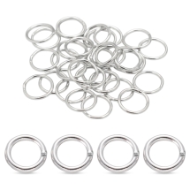 Кільця Одинарні, Латунь, Колір: Платина, Розмір: 7х1мм, Внутрішній Діаметр 5мм, (13WB27092)