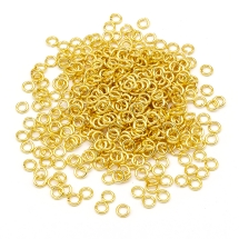 Kółeczka Ogniwka Pojedyncze Otwarte Mosiądz 5x1mm Kolor: Złoty około 590szt/50g (13WB27101)